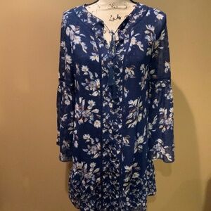 White House Black Market blue Dress women size‎ XS Like new